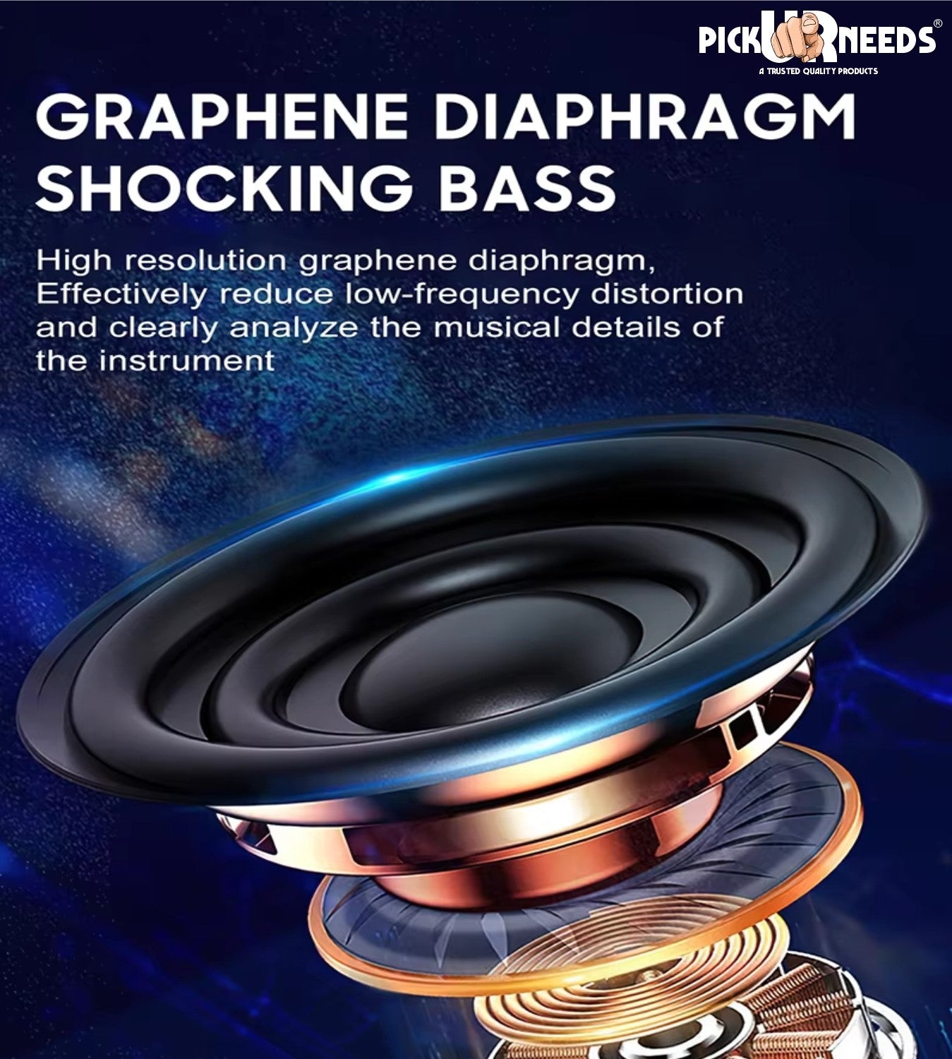 Pick Ur Needs Compact Rechargebale Wireless Speaker, RGB LED, 5W Bluetooth Speaker  (Blue)